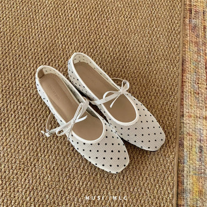 Toe Ballet Flats with Wedge Heel | Bellepasso