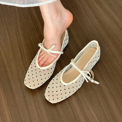 Toe Ballet Flats with Wedge Heel | Bellepasso